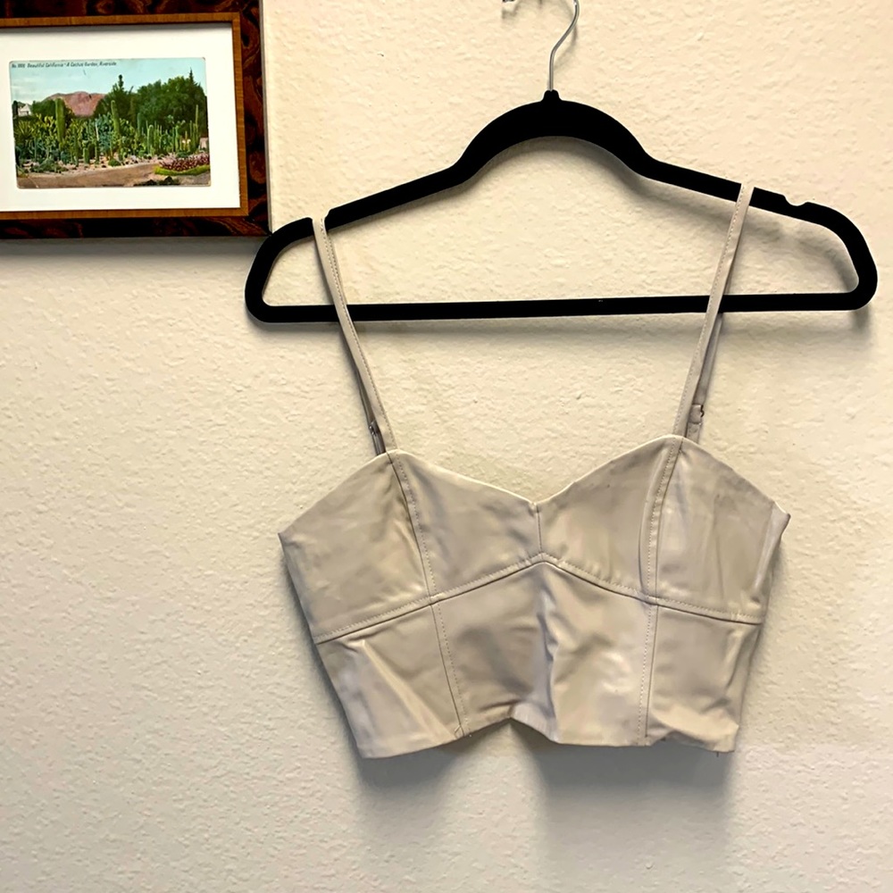 Leather Bustier Top